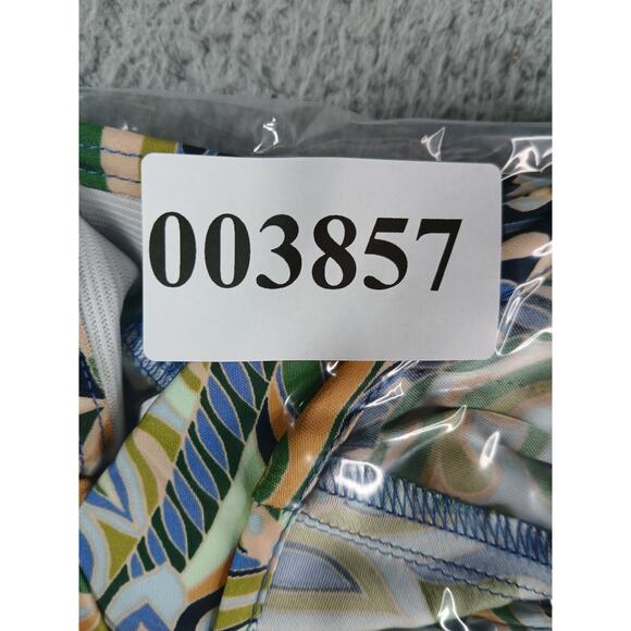 Intempo Skirt Womens XL Green Midi Paisley Floral Asymmetrical Hem Kohls NWT - Picture 8 of 8